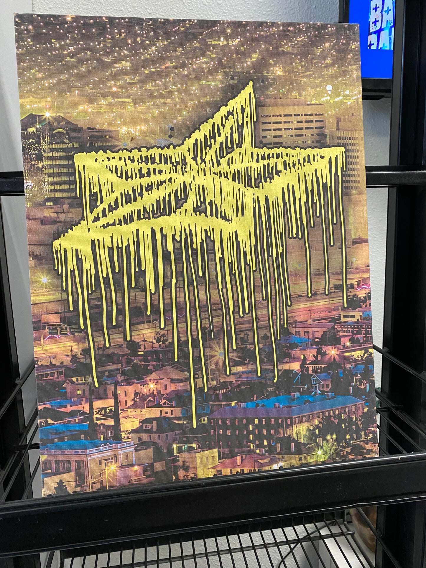 Drip Star Canvas Panel