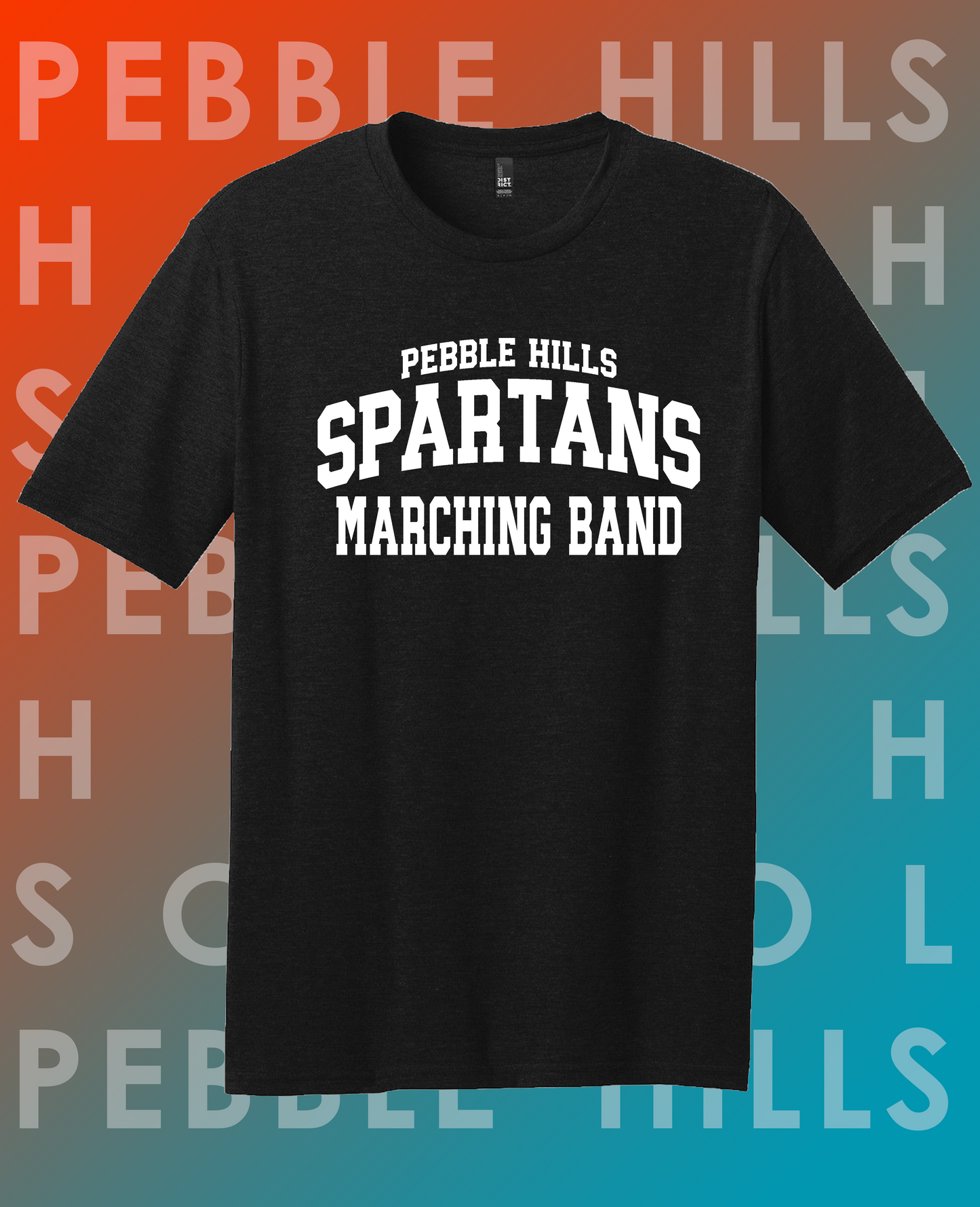 Pebble Hills Band Black Tee
