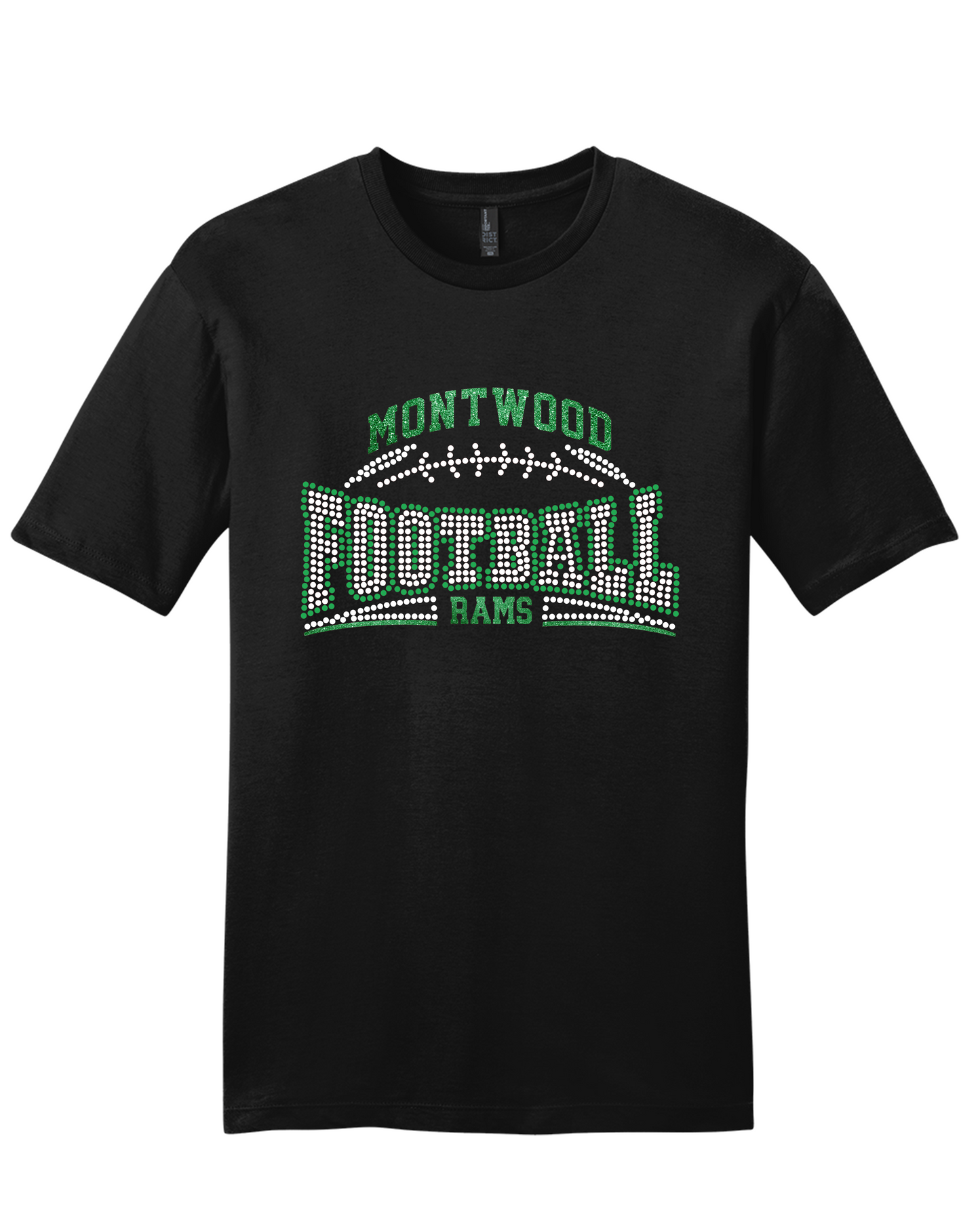 MHS Football laces tee rhinestone
