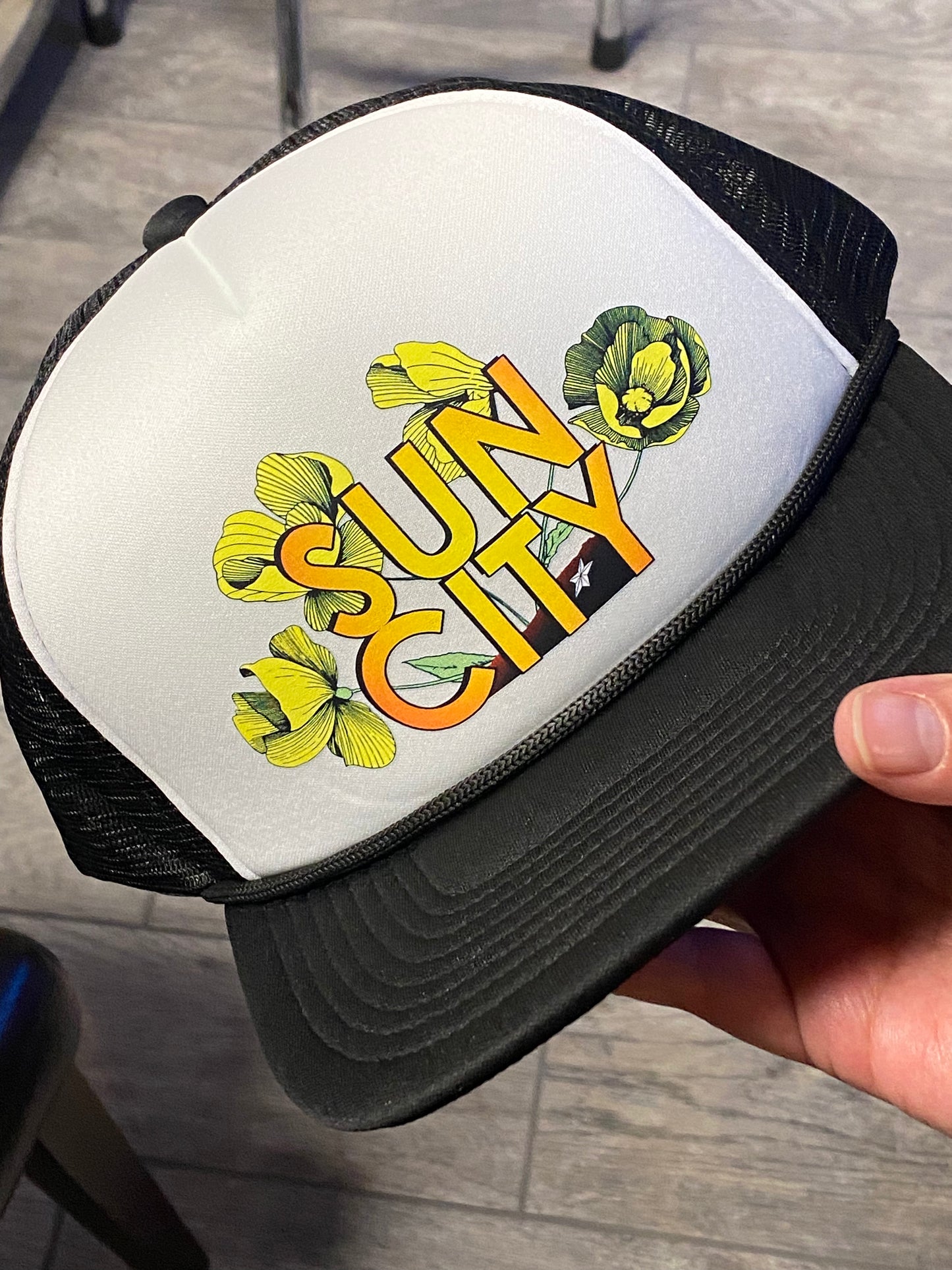 Sun City Poppies Trucker