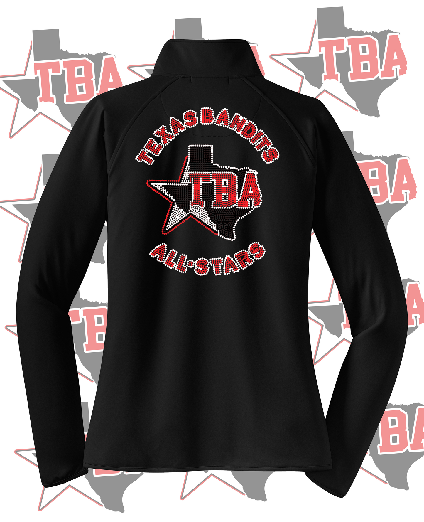1/4 Zip Womens Rhinestone Pullover