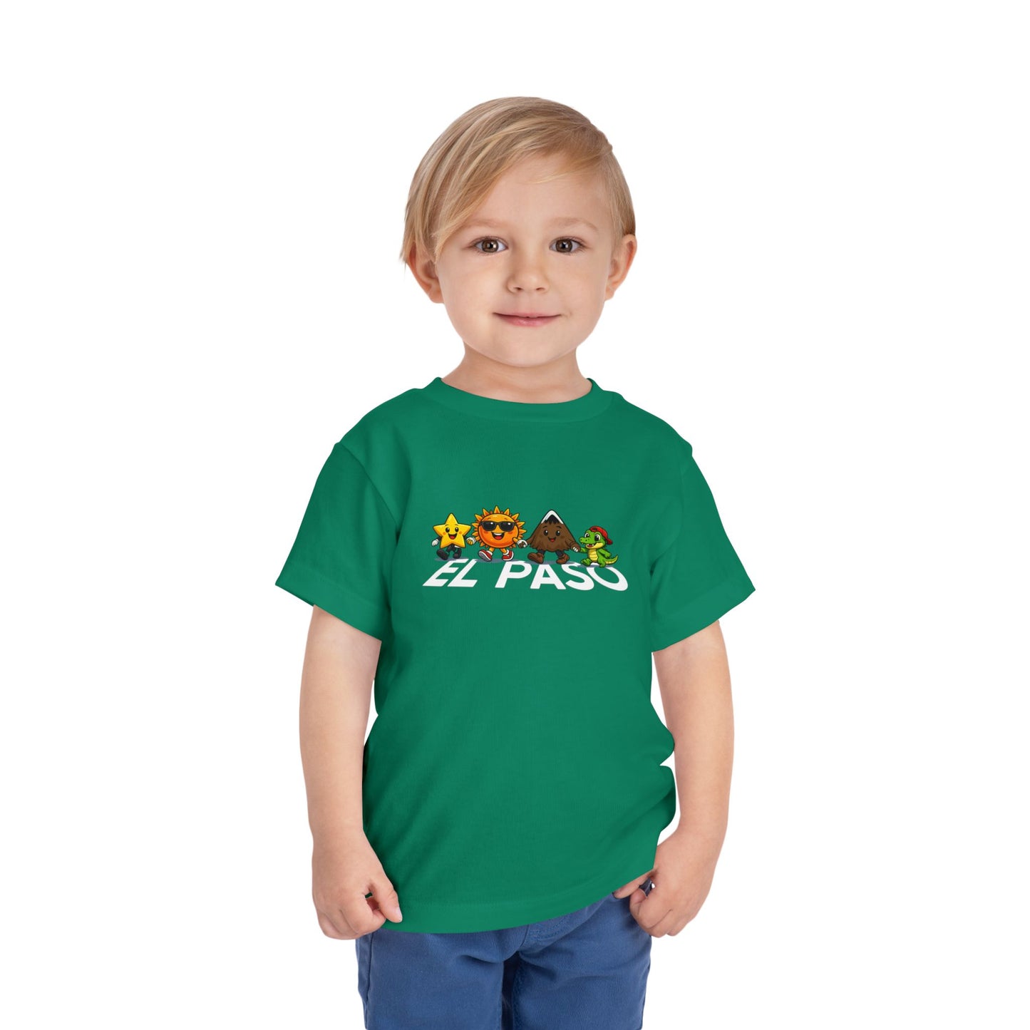 Toddler Tee — Cute Cartoon Star, Sun, Triangle & Frog Characters