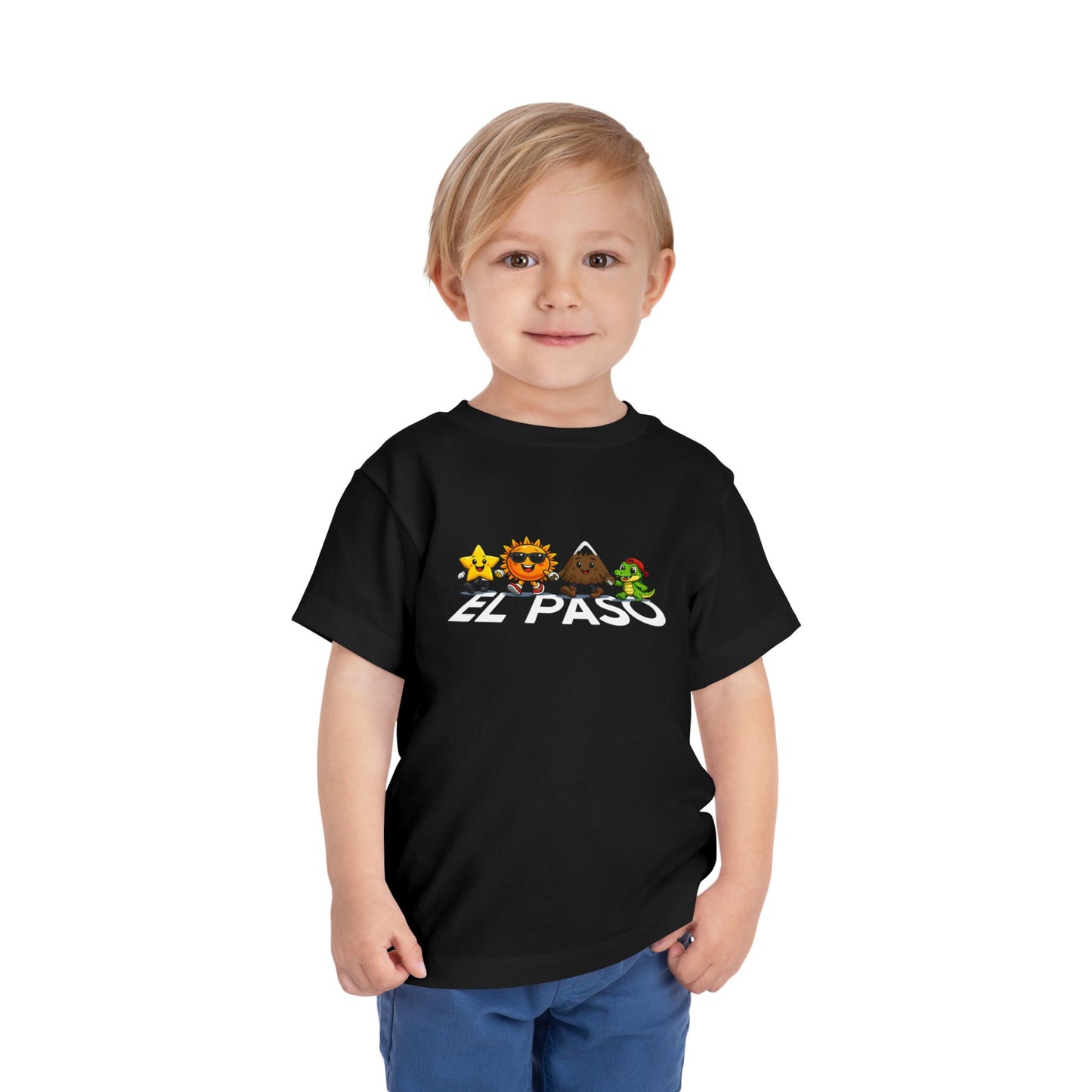 Toddler Tee — Cute Cartoon Star, Sun, Triangle & Frog Characters