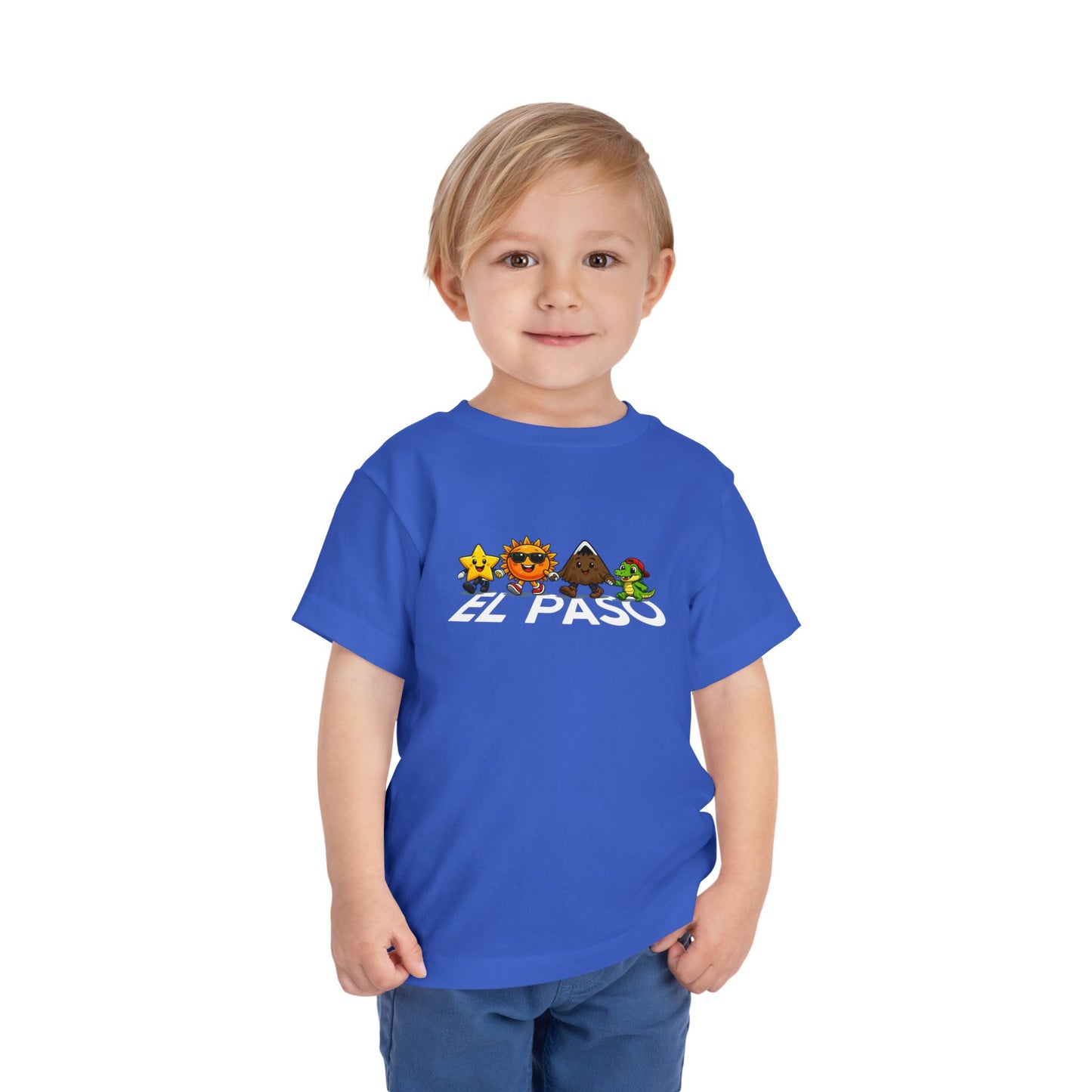 Toddler Tee — Cute Cartoon Star, Sun, Triangle & Frog Characters