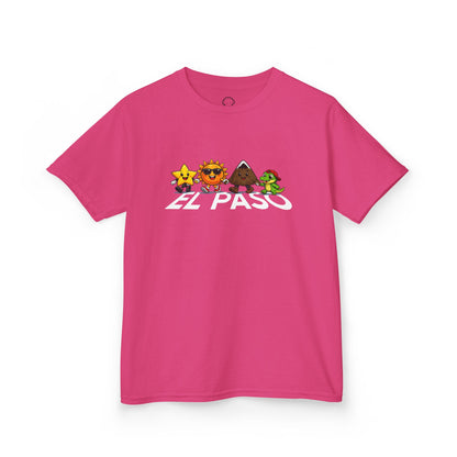 El Paso Icons Kids Tee — Sun City Mountain & Alligator Design