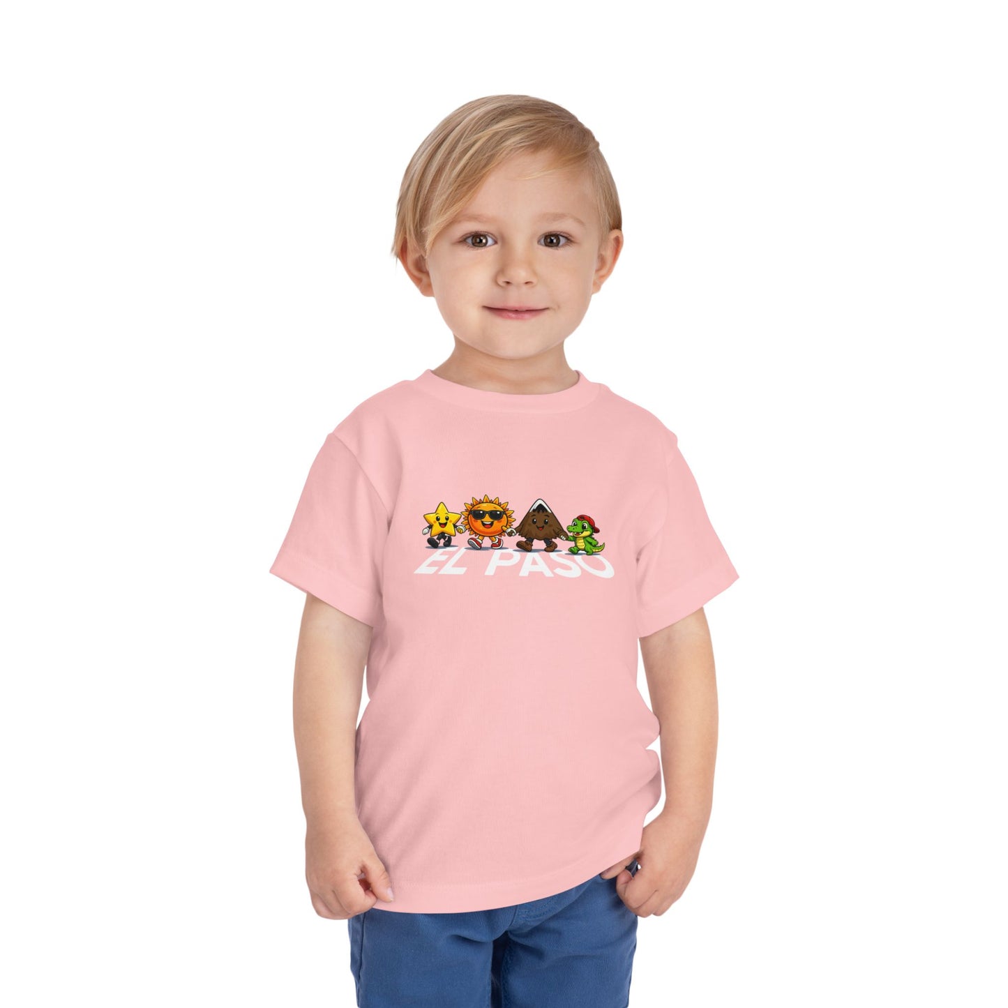 Toddler Tee — Cute Cartoon Star, Sun, Triangle & Frog Characters