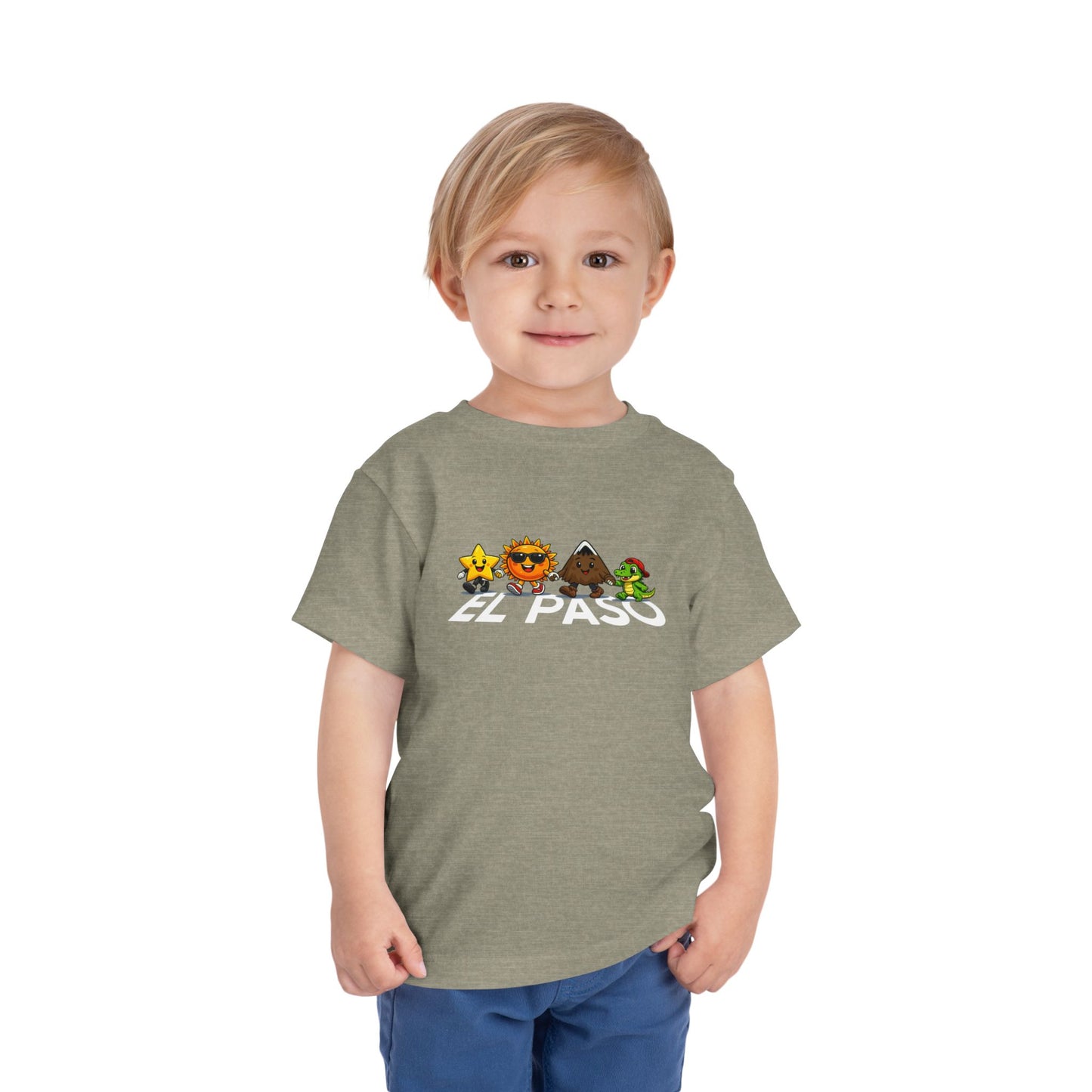 Toddler Tee — Cute Cartoon Star, Sun, Triangle & Frog Characters