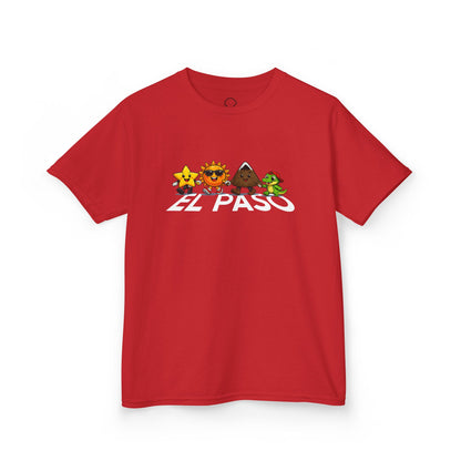 El Paso Icons Kids Tee — Sun City Mountain & Alligator Design