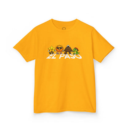 El Paso Icons Kids Tee — Sun City Mountain & Alligator Design