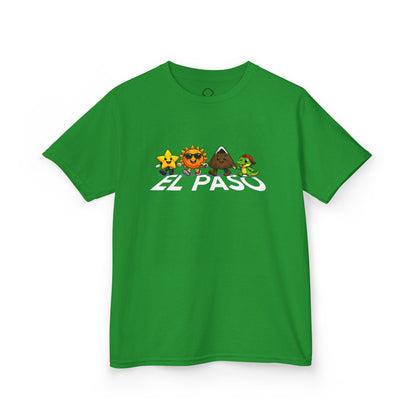 El Paso Icons Kids Tee — Sun City Mountain & Alligator Design