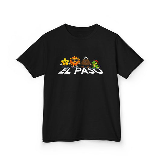 El Paso Icons Kids Tee — Sun City Mountain & Alligator Design