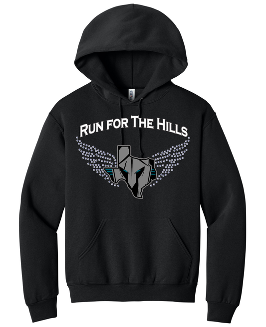 Run for the Hills Hoodie Rhinestone