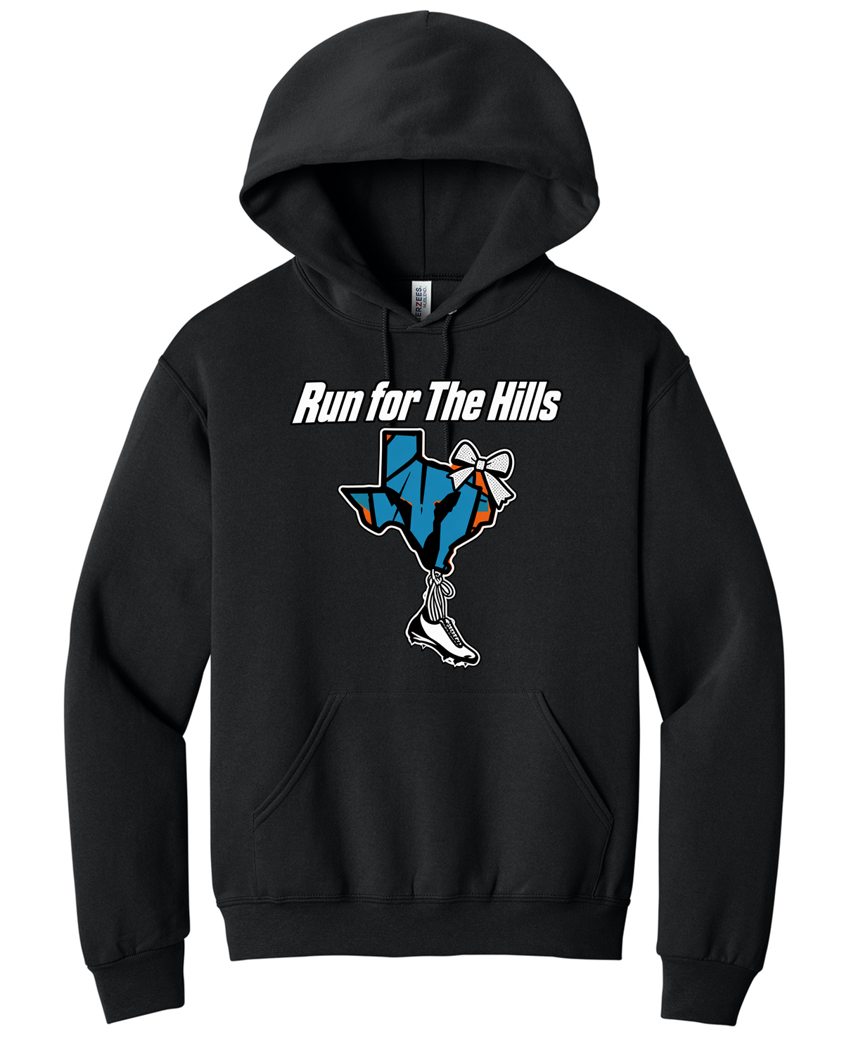 Run for the hills Hoodie white bow