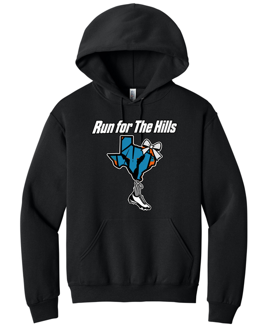 Run for the hills Hoodie white bow